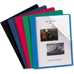 Oxford Clear Front Report Covers, Assorted Colors, Letter Size, 25 per Box (55813EE)(Letter Size)