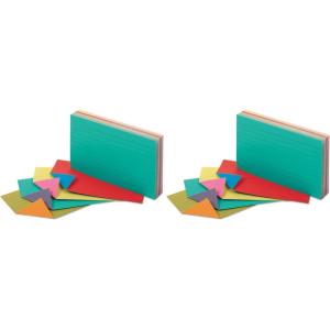 Oxford Extreme Index Cards, 3 x 5 Inches, Assorted Colors, 100 per pack (04736)(100 Count (Pack of 2))