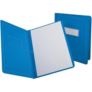 Oxford Title Panel and Border Front Report Covers, Assorted Colors, Letter Size, 25 per Box, (52513)(Light Blue)