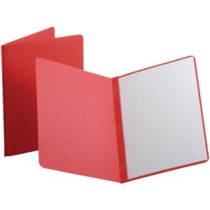 Oxford Title Panel and Border Front Report Covers, Assorted Colors, Letter Size, 25 per Box, (52513)(Red)