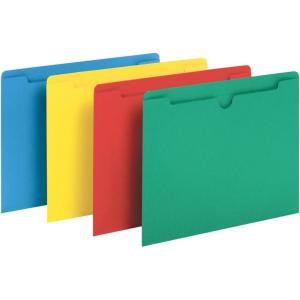 Pendaflex Colored File Jackets, Reinforced Tab, Flat, Letter Size, Assorted Colors (B3010DTAST), 100 Jackets Per Box