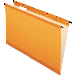 Pendaflex SureHook Reinforced Hanging Folders, Legal Size, Assorted Colors, 1/5 Cut, 20/BX (6153 1/5 Asst)(Orange)