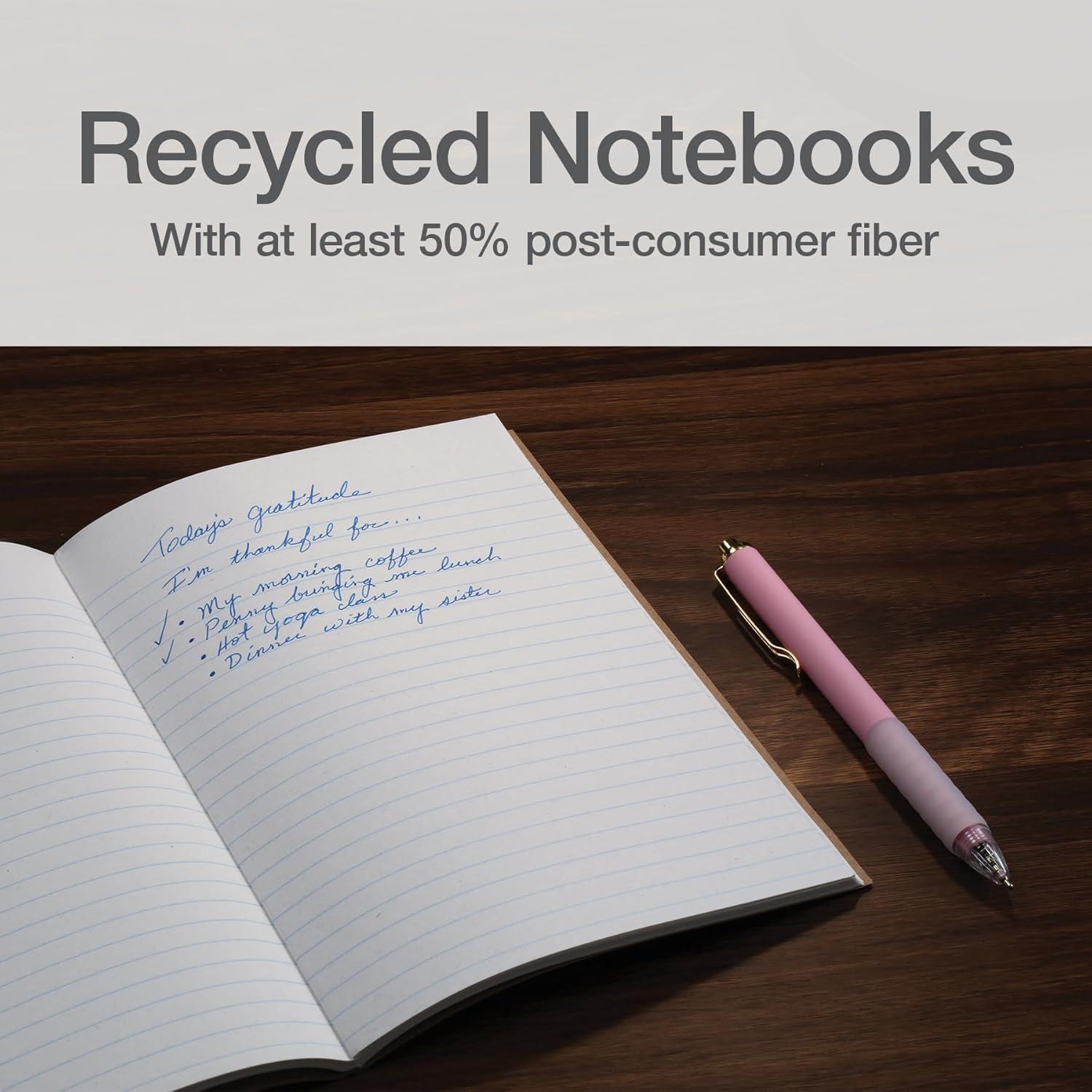 imageOxford Composition Notebook 6 PackNotebooks for School School Supplies School Journal Comp Book College Ruled Paper 575 x 8 Inches Small Size 60 Sheets Kraft Covers 63831