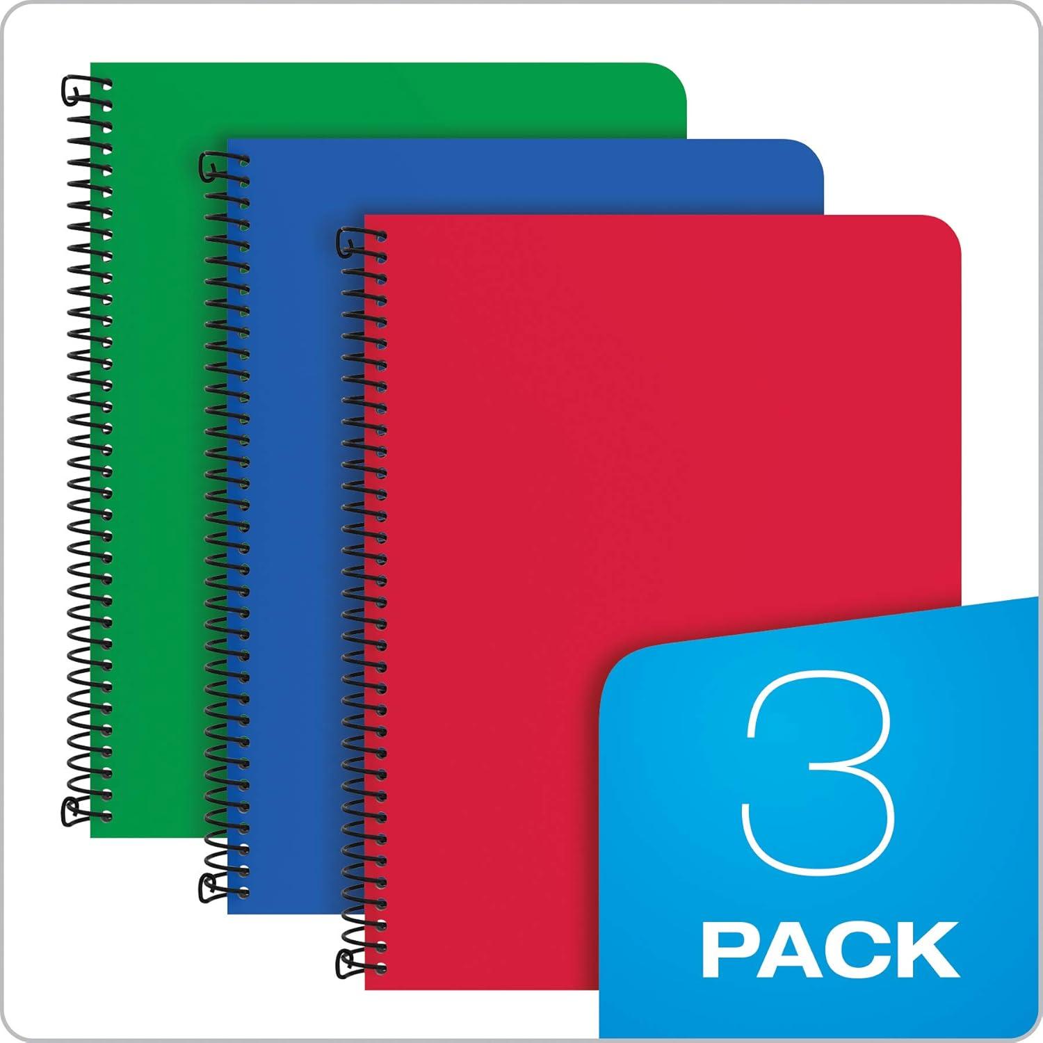 imageOxford Primary Spiral Notebooks WritingDrawing Practice PreK K2 Durable Plastic Covers Writing Journals for Kids 80 Sheets 934 x 712 Inch Blue Green Red 3 Pack 89001