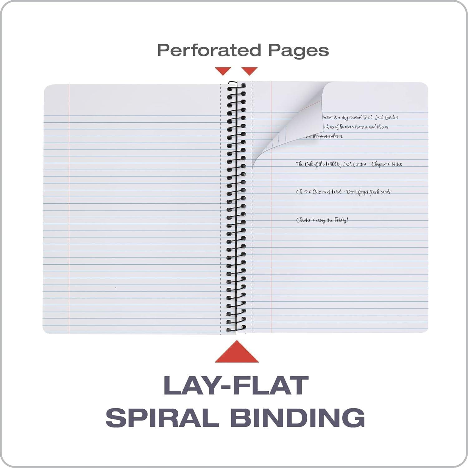 imageOxford Spiral Composition Notebooks 4 Pack Wide Ruled Paper 934 x 712 Inches 80 Sheets Black Marble Cover 64950