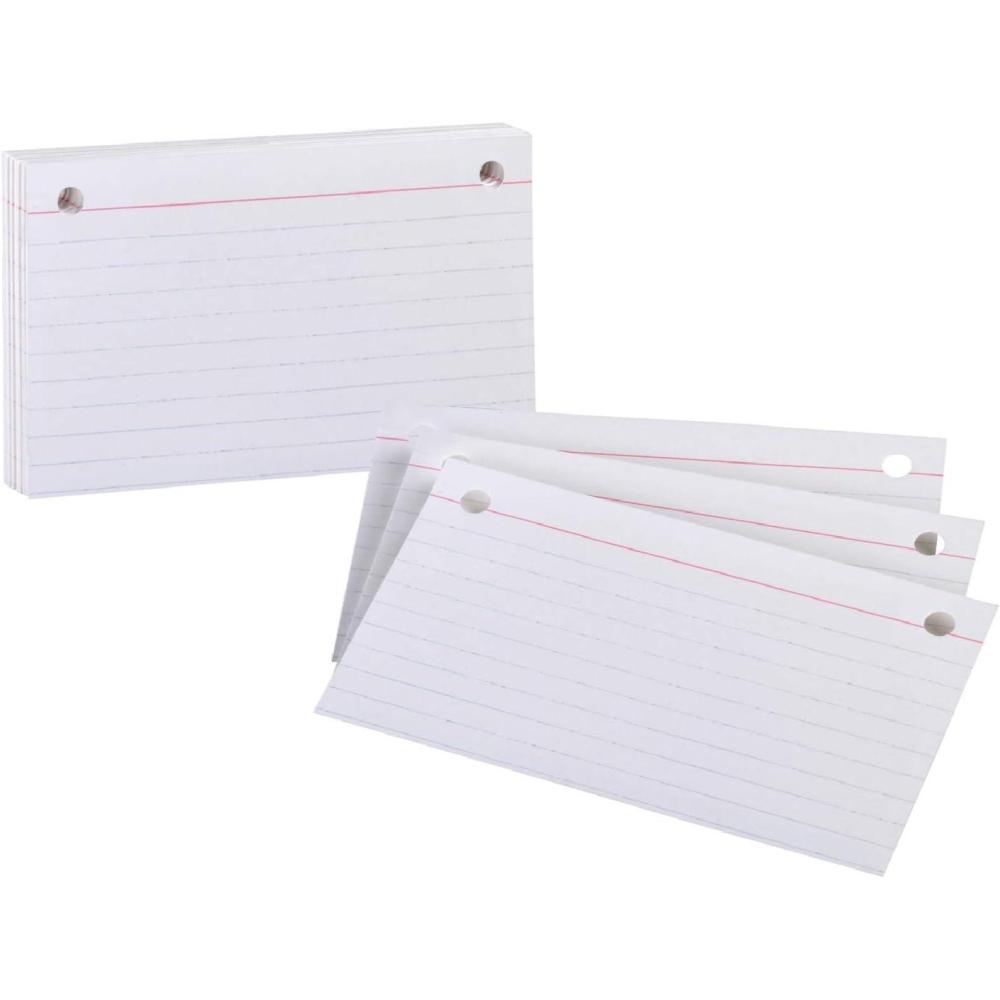 imageOxford Index Card Binder Refills White 2 Hole Punched 50PK 735713 x 5