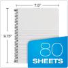 Oxford Primary Spiral Notebooks, Writing/Drawing Practice, Pre-K, K-2, Durable Plastic Covers, Writing Journals for Kids, 80 Sheets, 9-3/4 x 7-1/2 Inch, Blue, Green, Red, 3 Pack (89001)