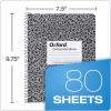 Oxford Spiral Composition Notebooks, 4 Pack, Wide Ruled Paper, 9-3/4 x 7-1/2 Inches, 80 Sheets, Black Marble Cover (64950)