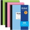 Oxford Composition Notebooks, 9-3/4 x 7-1/2 Inch School Journals, Wide Ruled Paper, Pastel Color Covers, 100 Sheets per Book, 3 Pack (1002519)