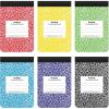 Oxford Jr. Composition Notebooks, Notebooks for School, School Supplies, Half Size, Kids Journal, 7-1/2 x 4-7/8 Inches, College Ruled Paper, 80 Sheets, Primary Marble Covers, 6 Pack (63774)