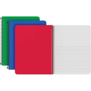 Oxford Primary Spiral Notebooks, Writing/Drawing Practice, Pre-K, K-2, Durable Plastic Covers, Writing Journals for Kids, 80 Sheets, 9-3/4 x 7-1/2 Inch, Blue, Green, Red, 3 Pack (89001)
