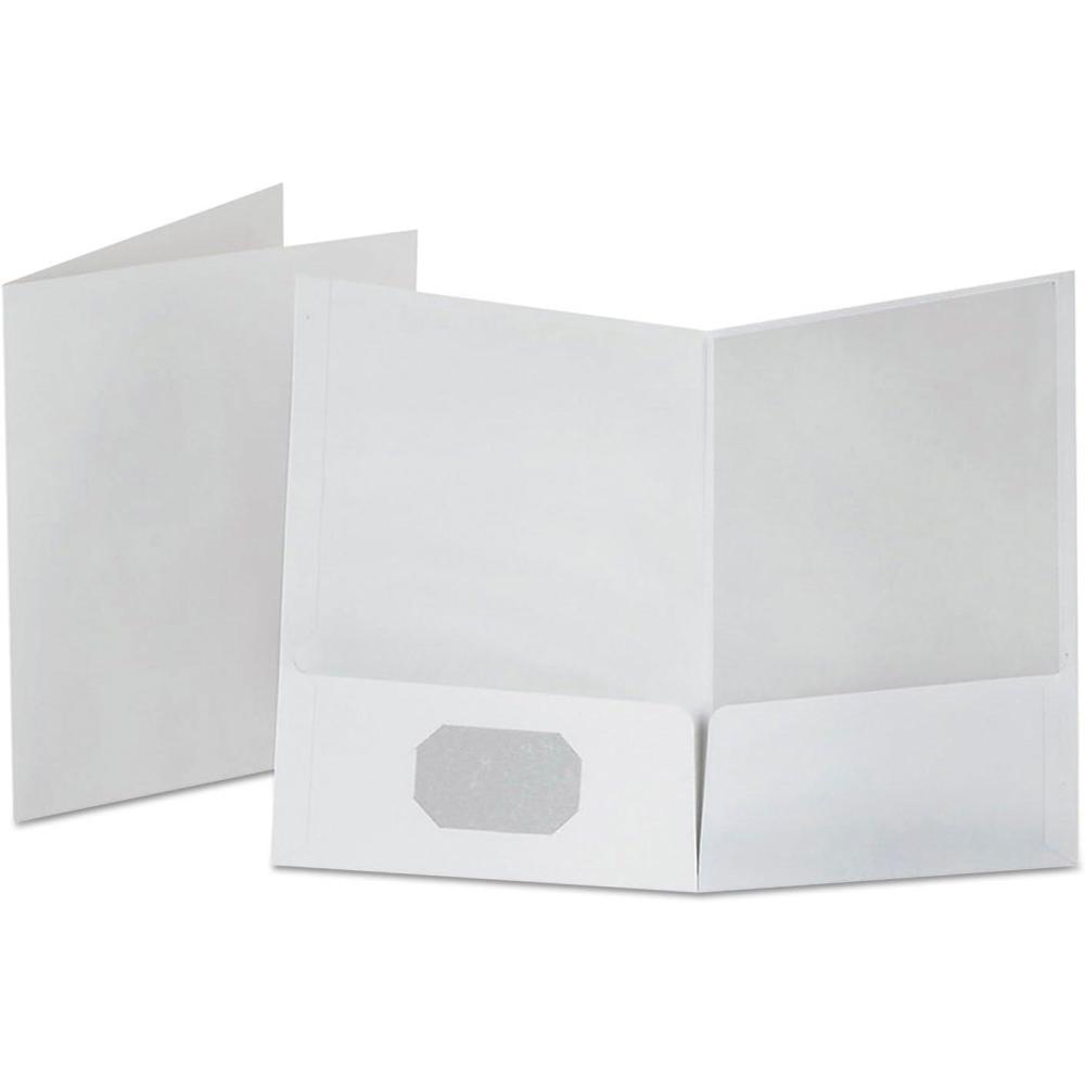 imageOxford Linen Finish TwoPocket Folders Burgundy Letter Size 25 per BoxWhite