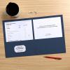 Oxford 2 Pocket Folders, Mega Box of 125, Textured Paper Folders, Black, Letter Size, Essentials for School & Teacher Supplies Lists (57542)(Blue)