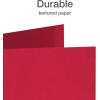 Oxford 2 Pocket Folders, Mega Box of 125, Textured Paper Folders, Black, Letter Size, Essentials for School & Teacher Supplies Lists (57542)(Red)