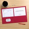 Oxford 2 Pocket Folders, Mega Box of 125, Textured Paper Folders, Black, Letter Size, Essentials for School & Teacher Supplies Lists (57542)(Red)