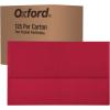 Oxford 2 Pocket Folders, Mega Box of 125, Textured Paper Folders, Black, Letter Size, Essentials for School & Teacher Supplies Lists (57542)(Red)