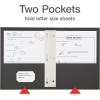 Oxford 2 Pocket Folders w/Prongs, Mega Box of 125, Textured Paper Folders, Asst Colors (Light Blue, Green, Yellow, Orange, Red), Letter Size (57716)(Black)