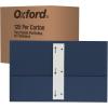 Oxford 2 Pocket Folders w/Prongs, Mega Box of 125, Textured Paper Folders, Asst Colors (Light Blue, Green, Yellow, Orange, Red), Letter Size (57716)(Blue)