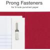 Oxford 2 Pocket Folders w/Prongs, Mega Box of 125, Textured Paper Folders, Asst Colors (Light Blue, Green, Yellow, Orange, Red), Letter Size (57716)(Red)