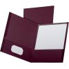 Oxford Linen Finish Two-Pocket Folders, Burgundy, Letter Size, 25 per Box(Burgundy)