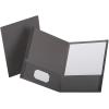 Oxford Linen Finish Two-Pocket Folders, Burgundy, Letter Size, 25 per Box(Gray)