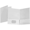 Oxford Linen Finish Two-Pocket Folders, Burgundy, Letter Size, 25 per Box(White)