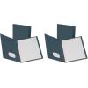 Oxford Two-Pocket Folders w/Fasteners, Yellow, Letter Size, 25 per Box (57709)(Dark Blue)
