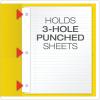 Oxford Two-Pocket Folders w/Fasteners, Yellow, Letter Size, 25 per Box (57709)(Yellow)