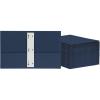 Oxford 2 Pocket Folders w/Prongs, Mega Box of 125, Textured Paper Folders, Asst Colors (Light Blue, Green, Yellow, Orange, Red), Letter Size (57716)(Blue)