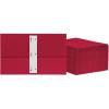Oxford 2 Pocket Folders w/Prongs, Mega Box of 125, Textured Paper Folders, Asst Colors (Light Blue, Green, Yellow, Orange, Red), Letter Size (57716)(Red)