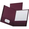 Oxford Linen Finish Two-Pocket Folders, Burgundy, Letter Size, 25 per Box(Burgundy)