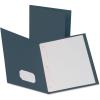 Oxford Two-Pocket Folders w/Fasteners, Yellow, Letter Size, 25 per Box (57709)(Dark Blue)