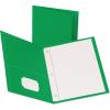 Oxford Two-Pocket Folders w/Fasteners, Yellow, Letter Size, 25 per Box (57709)(Green)