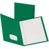 Oxford Two-Pocket Folders w/Fasteners, Yellow, Letter Size, 25 per Box (57709)(Hunter Green)