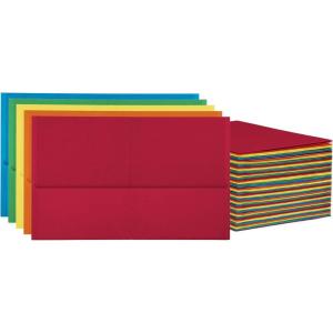 Oxford 2 Pocket Folders, Mega Box of 125, Textured Paper Folders, Black, Letter Size, Essentials for School & Teacher Supplies Lists (57542)(Assorted)