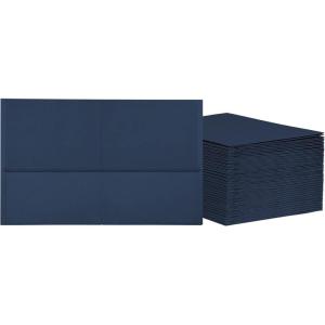 Oxford 2 Pocket Folders, Mega Box of 125, Textured Paper Folders, Black, Letter Size, Essentials for School & Teacher Supplies Lists (57542)(Blue)