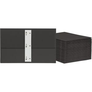 Oxford 2 Pocket Folders w/Prongs, Mega Box of 125, Textured Paper Folders, Asst Colors (Light Blue, Green, Yellow, Orange, Red), Letter Size (57716)(Black)