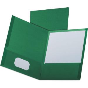 Oxford Linen Finish Two-Pocket Folders, Burgundy, Letter Size, 25 per Box(Hunter Green)