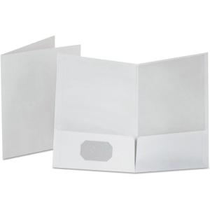 Oxford Linen Finish Two-Pocket Folders, Burgundy, Letter Size, 25 per Box(White)