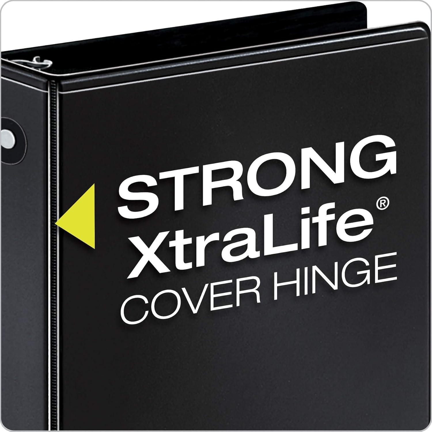 imageCardinal Economy 3Ring Binders 4quot SlantD Rings Holds 835 Sheets ClearVue Presentation View NonStick White Case of 6 90781Black