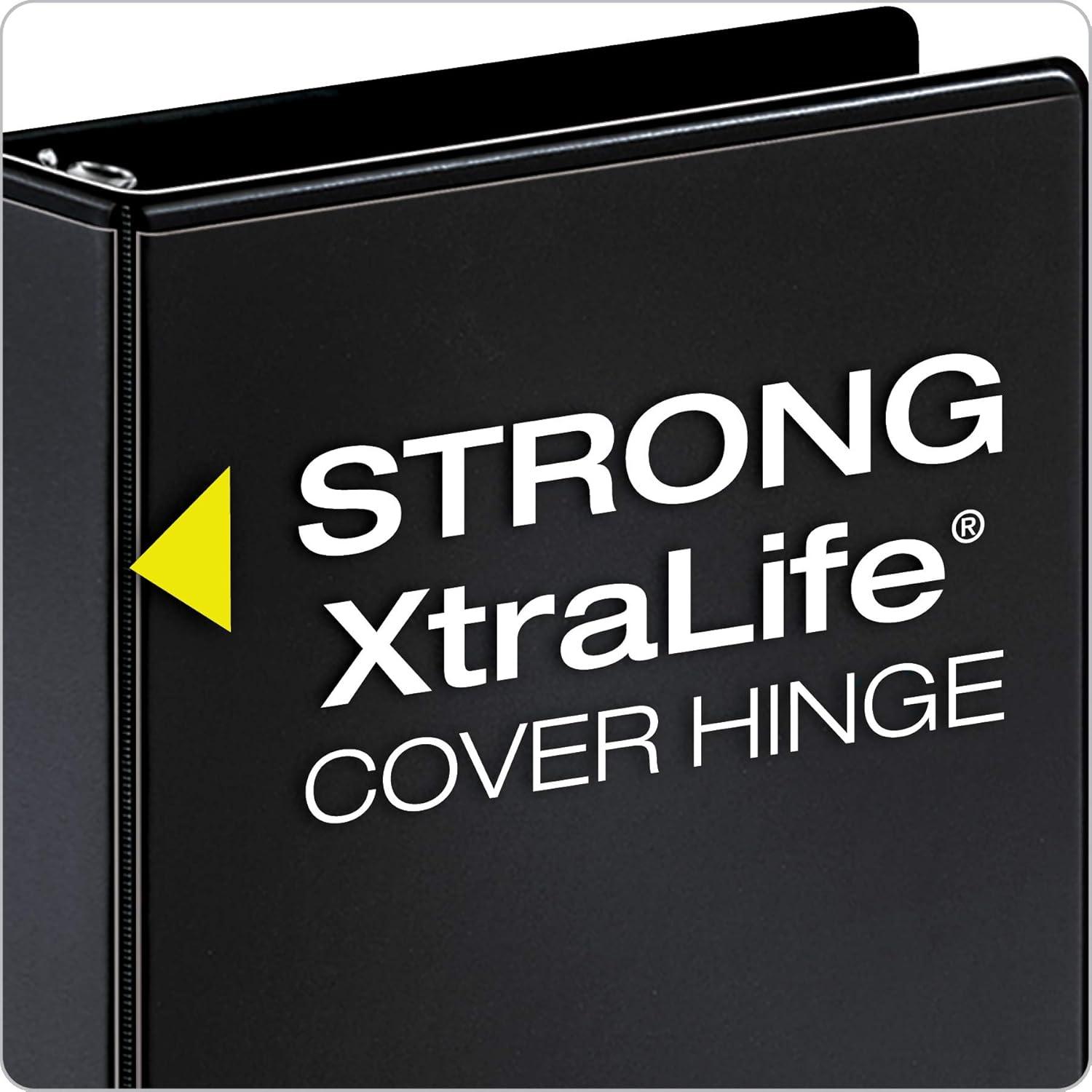 imageCardinal Economy 3Ring Binders 4quot SlantD Rings Holds 835 Sheets ClearVue Presentation View NonStick White Case of 6 90781Black