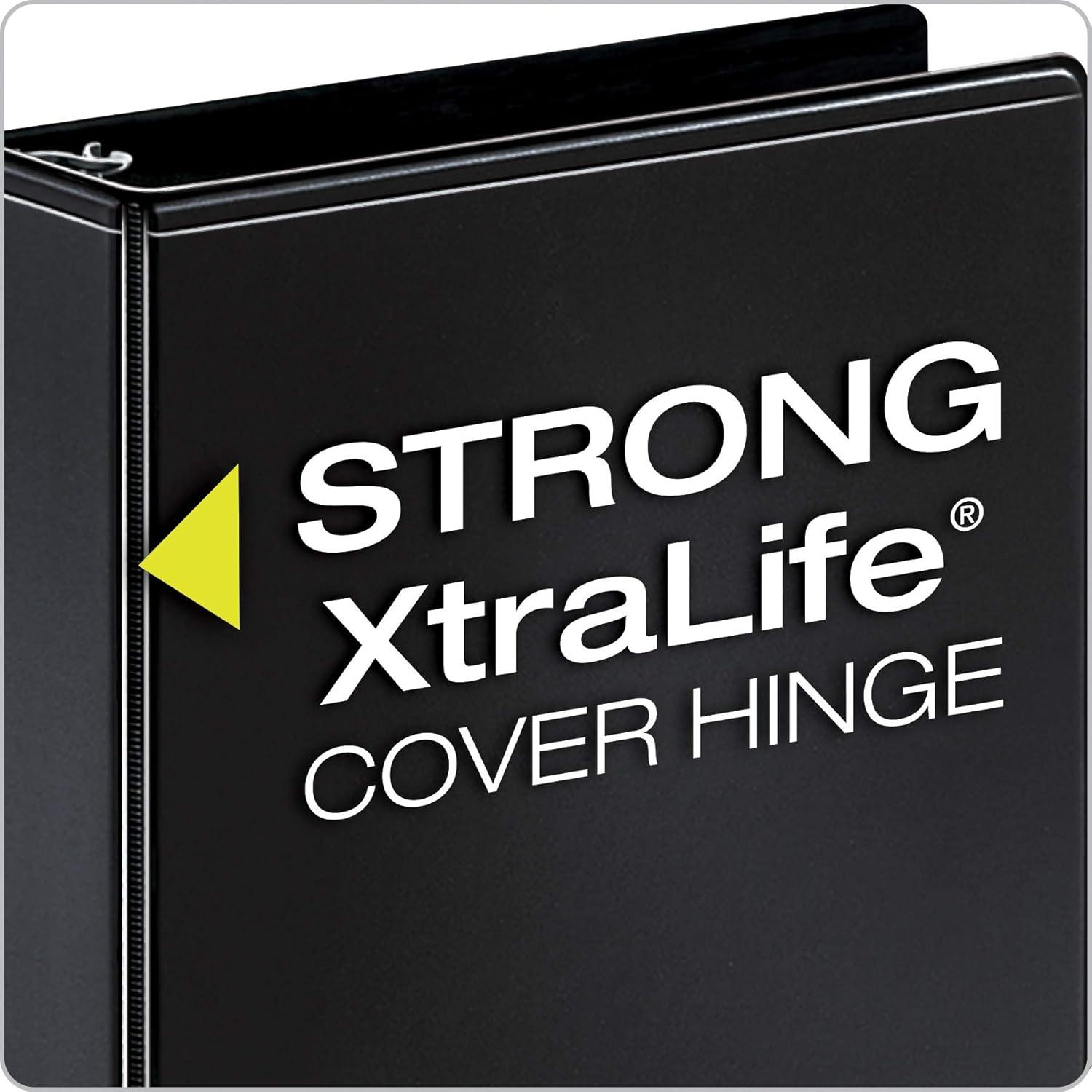 imageCardinal Economy 3Ring Binders 4quot SlantD Rings Holds 835 Sheets ClearVue Presentation View NonStick White Case of 6 90781Black