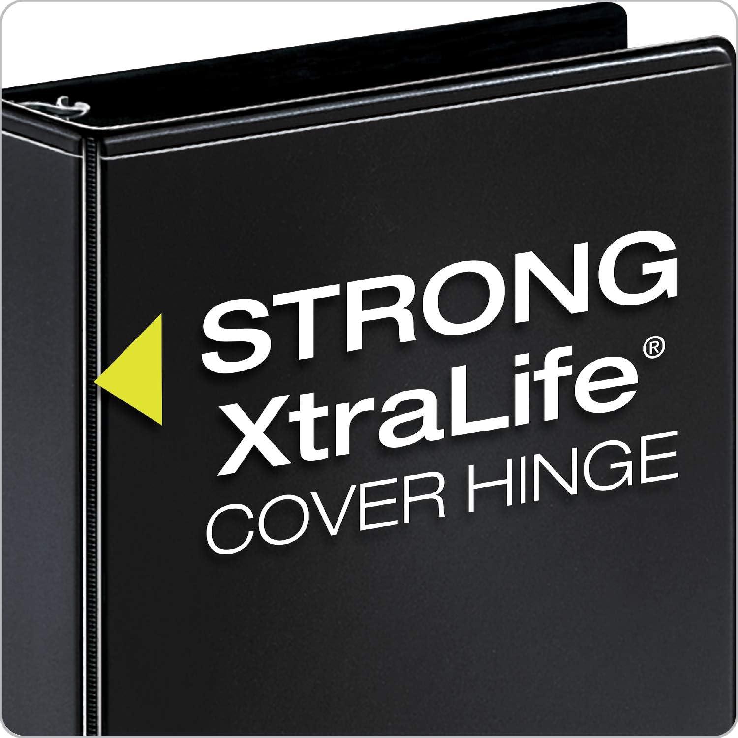 imageCardinal Economy 3Ring Binders 4quot SlantD Rings Holds 835 Sheets ClearVue Presentation View NonStick White Case of 6 90781Black