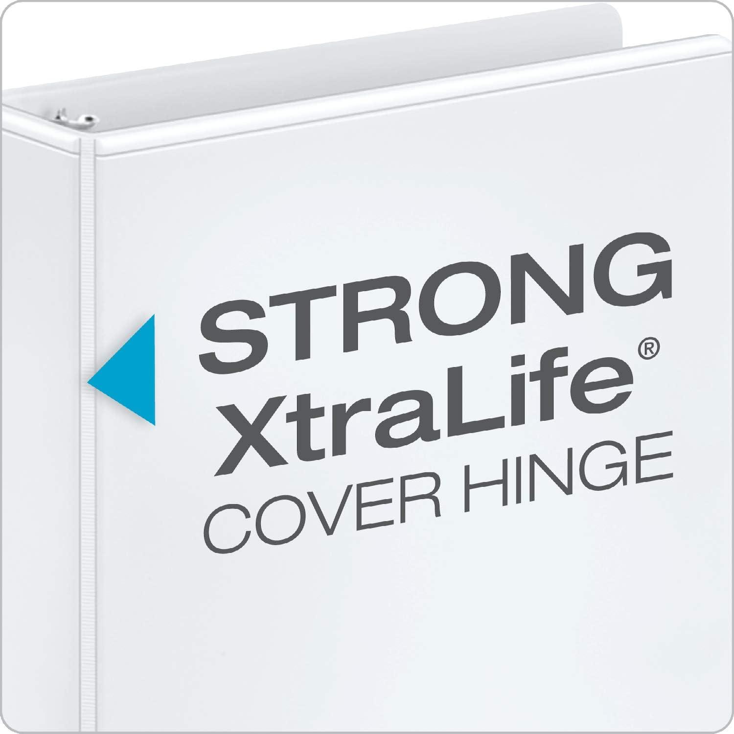 imageCardinal Performer 3Ring Binders 3quot NonLocking SlantD Rings 725Sheet Capacity ClearVue Presentation NonStick PVCFree White 4Pack 27600White