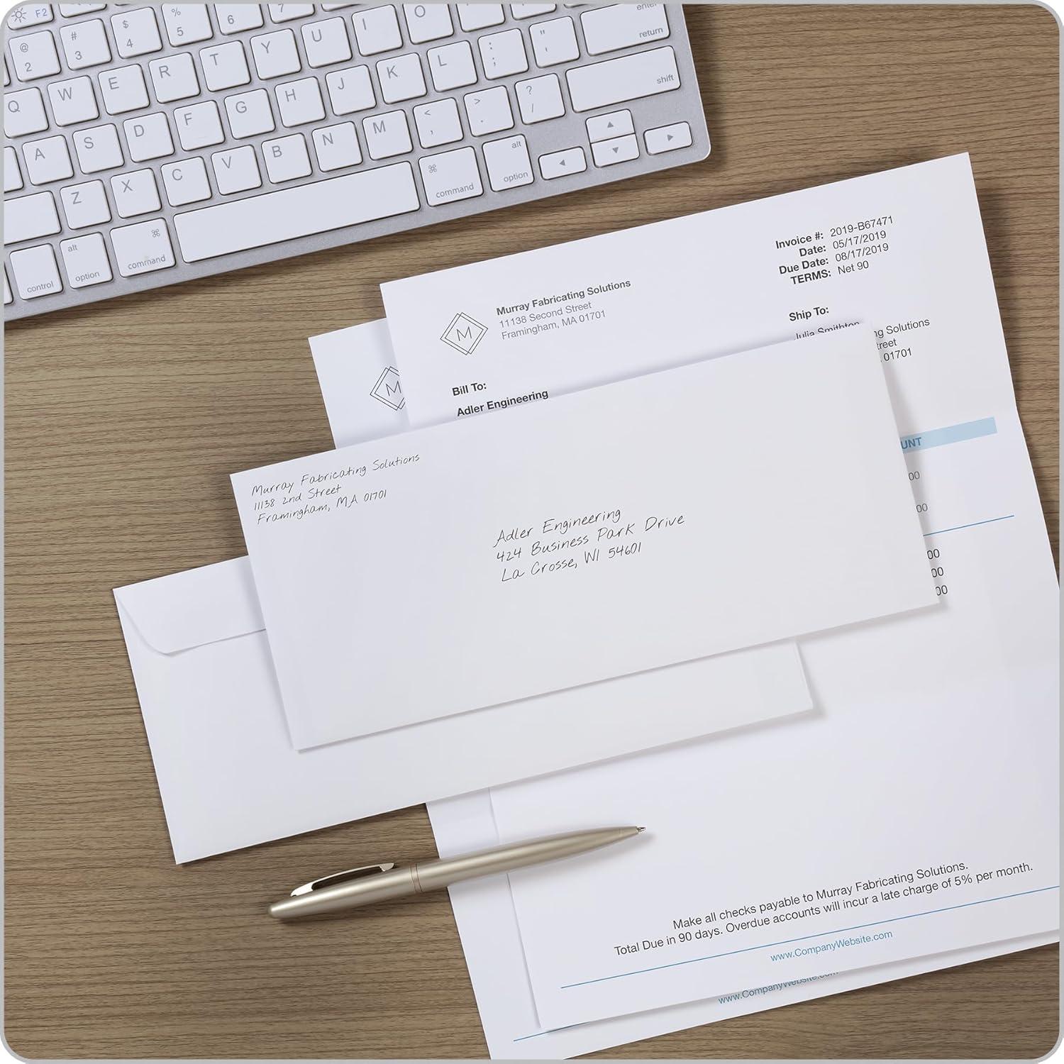 imageColumbian 10 Business Envelopes 418 x 912 Inches SelfSeal Closure Side Seam Envelopes White Wove 500 per Box COLO147One Size