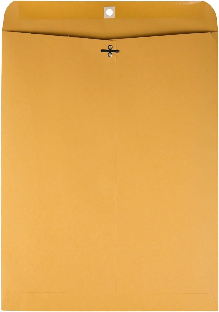 imageQuality Park 12 x 1512 Clasp Envelopes Clasp and Gummed Closures for Oversized Papers Drawings or Posters 32 lb Kraft Paper 100Box QUA3781012 x 155