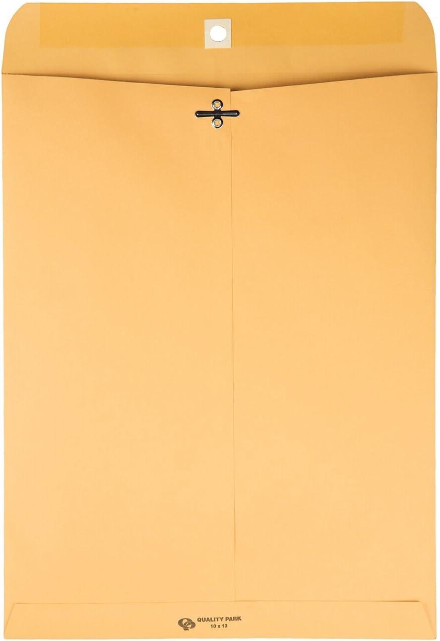 imageQuality Park 12 x 1512 Clasp Envelopes Clasp and Gummed Closures for Oversized Papers Drawings or Posters 32 lb Kraft Paper 100Box QUA3781012 x 155