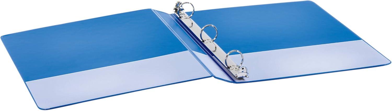 imageCardinal Economy 3 Ring Binder 1 Inch Presentation View Blue Holds 225 Sheets Nonstick PVC Free 4 Pack of Binders 79511Blue