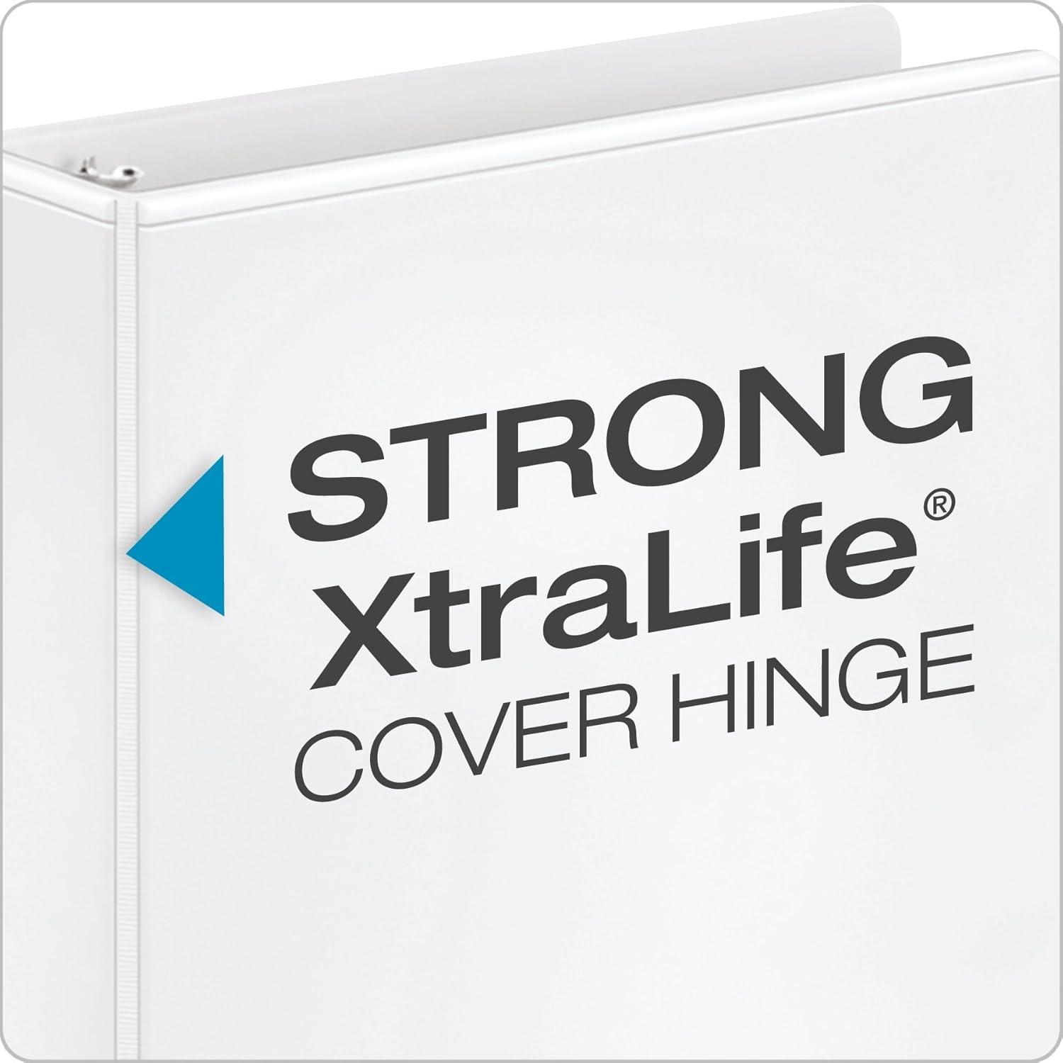 imageCardinal Economy 3 Ring Binder 1 Inch Presentation View Blue Holds 225 Sheets Nonstick PVC Free 4 Pack of Binders 79511Blue