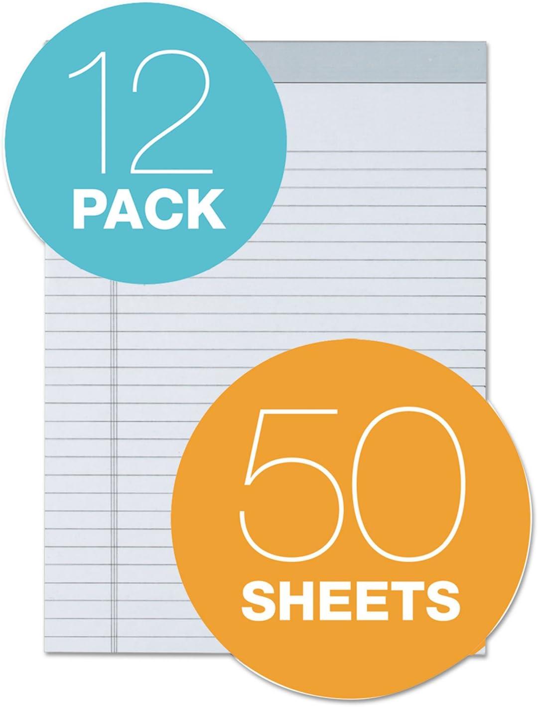 imageTOPS Prism Writing Pads 812quot x 1134quot Legal Rule Gray Perforated 50 Sheets 12 Pack 63160Gray